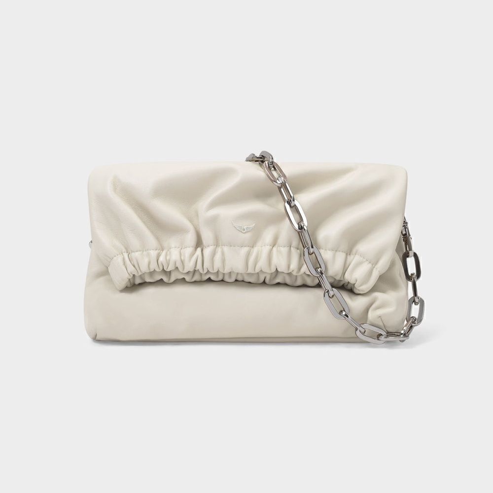 ZADIG & VOLTAIRE Women’s Rockyssime Bag in Ivory Cream Leather